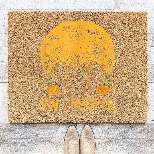 Happy Halloween Cat Kitty Funny Ew People Cat 33 Coir Doormats