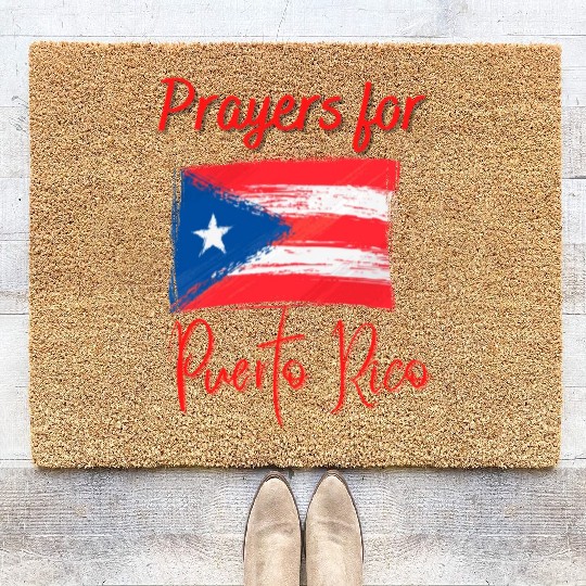 Puerto Rico Prayers Coir Doormats