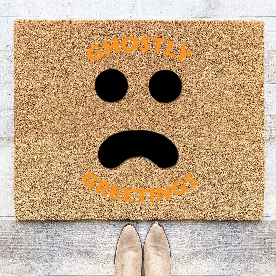 Ghostly Greetings, Halloween Ghostly Greetings Coir Doormats