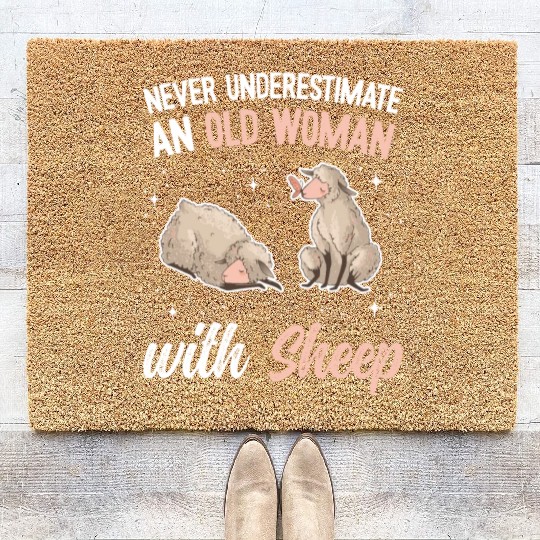 Cute Lamb Saying - Farmer & Sheep Coir Doormats
