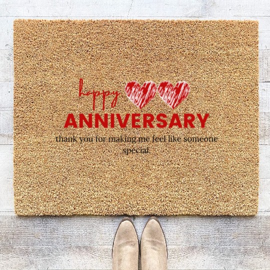 Happy Anniversary for unisex Coir Doormats