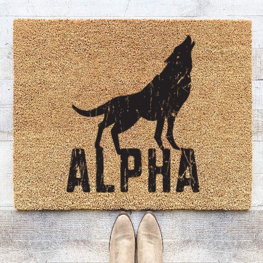 Alpha - wolf lover Coir Doormats