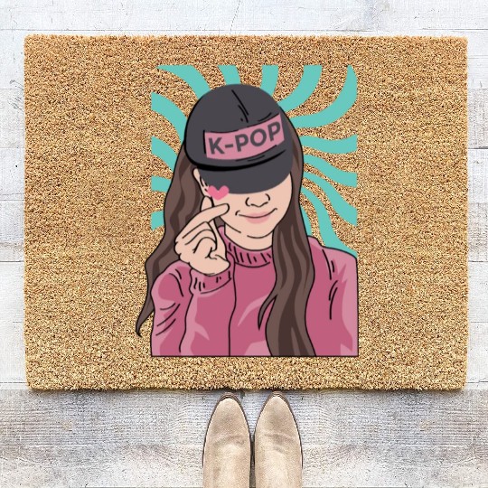 K-POP Fanatic Korean or Asian Gift Coir Doormats