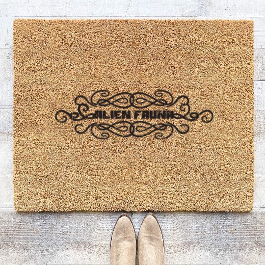 Alien Fauna - alien abduction Coir Doormats