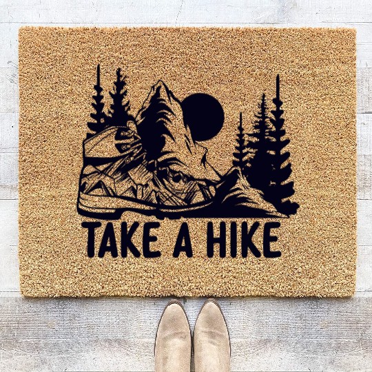 Go For A Hike, Take A Hike Coir Doormats