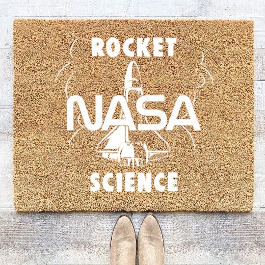 NASA Rocket Science RocketShip Coir Doormats