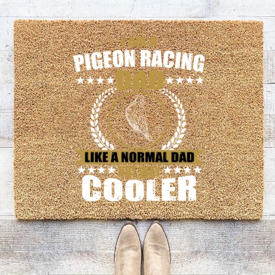 Funny Pigeon Racing Dad Coir Doormats