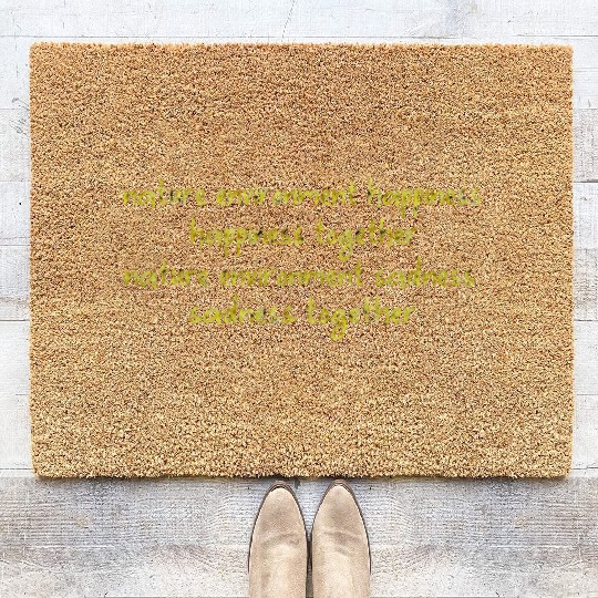 nature environment happiness Coir Doormats