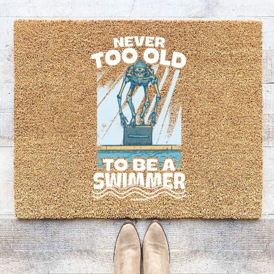 Swimming lifeguard swimming course outdoor pool gi Coir Doormats