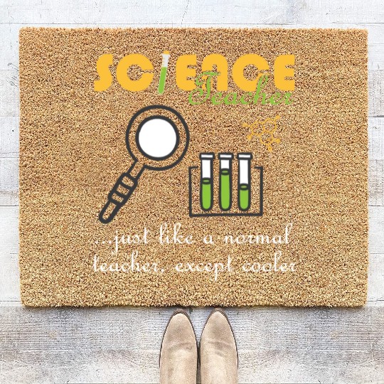 Chemistry Physics Biology Funny Science Teacher Coir Doormats