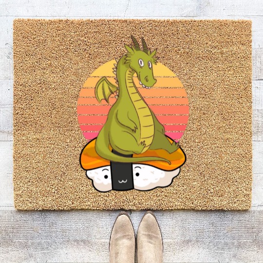Sushi dragon Coir Doormats