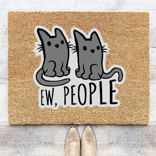 pet cats ew people Coir Doormats