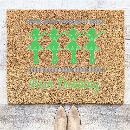 Funny Irish Dabbing Feis Irish Dance Best Gift T S Coir Doormats