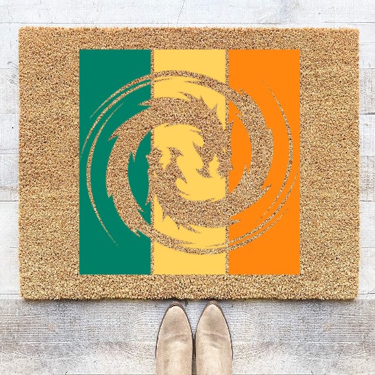 Dragon Ying Yang Coir Doormats