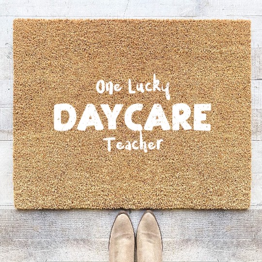 One Lucky Daycare Teacher Coir Doormats