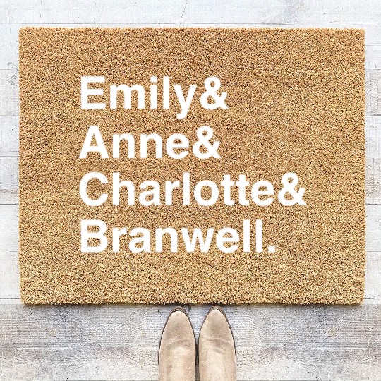 Funny Emily Bronte Charlotte Bronte Bronte Sibling Coir Doormats