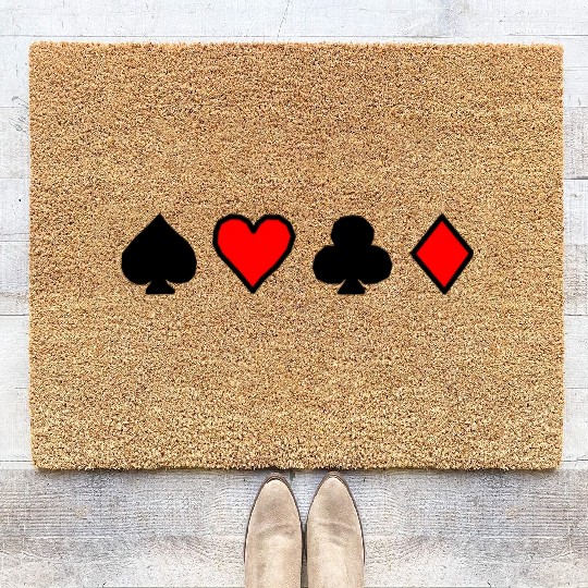 Poker Suits Coir Doormats