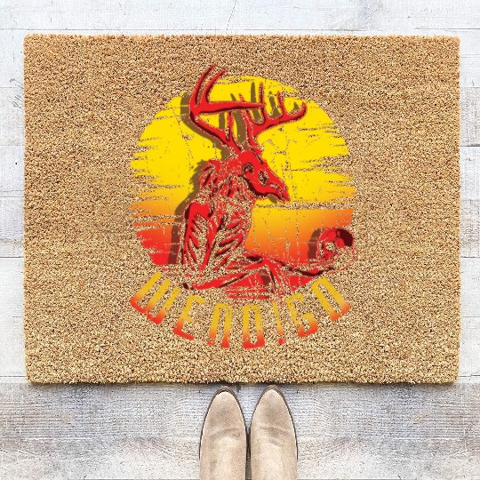 Wendigo Folk Creature Halloween Cryptid Coir Doormats