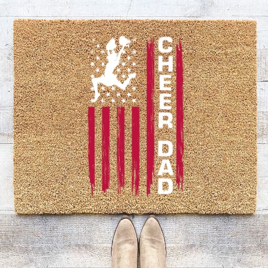 Cheer Dad Cheerleader Dad Cheerleading Dad Coir Doormats