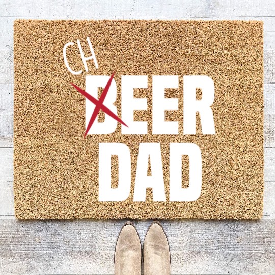 Funny Cheer Dad Cheerleading Dad Beer Coir Doormats