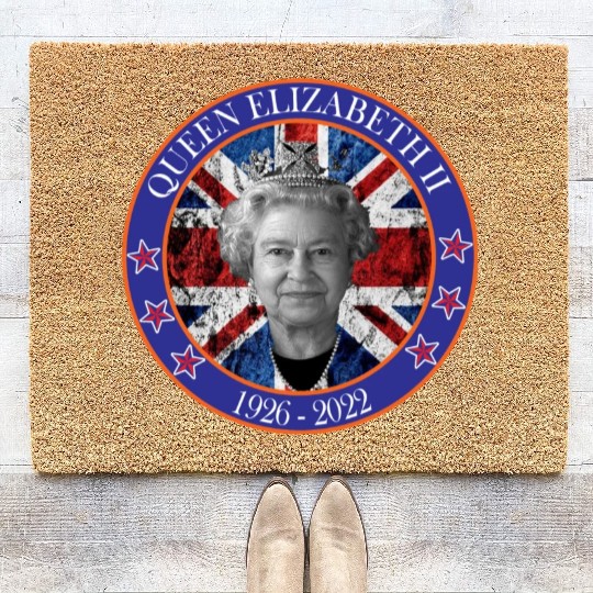 ''queen elizabeth Coir Doormats rest in peace elizabeth sh