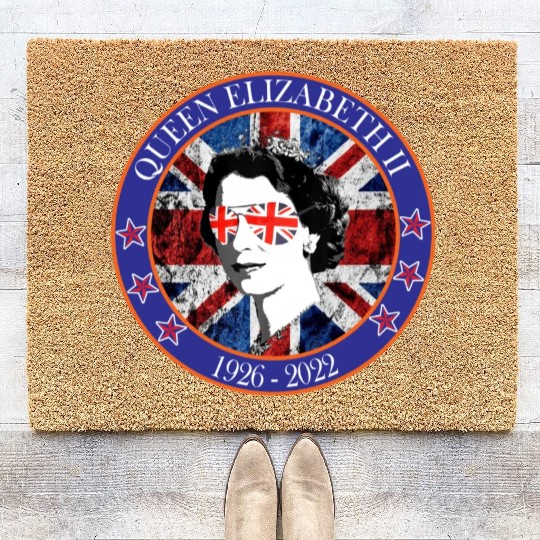 ''queen elizabeth Coir Doormats rest in peace elizabeth sh
