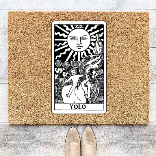 Y O L O - Sun Tarot Card Coir Doormats
