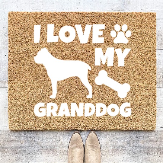 I Love My Granddog Cane Corso Coir Doormats