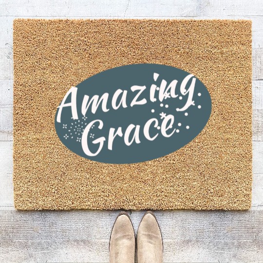 Amazing Grace Christian design Coir Doormats