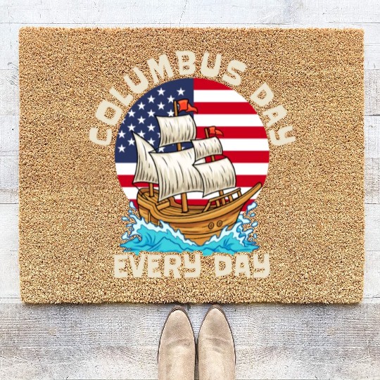 Columbus Day 1492 Coir Doormats