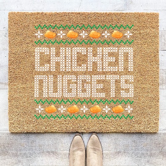 X-Mas Quote - Chicken Nuggets Coir Doormats