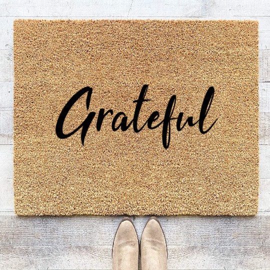 Grateful - Black FINAL 1 Coir Doormats