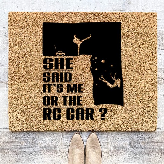 Natural Born RC car Driver Racer Remote Controlled Coir Doormats