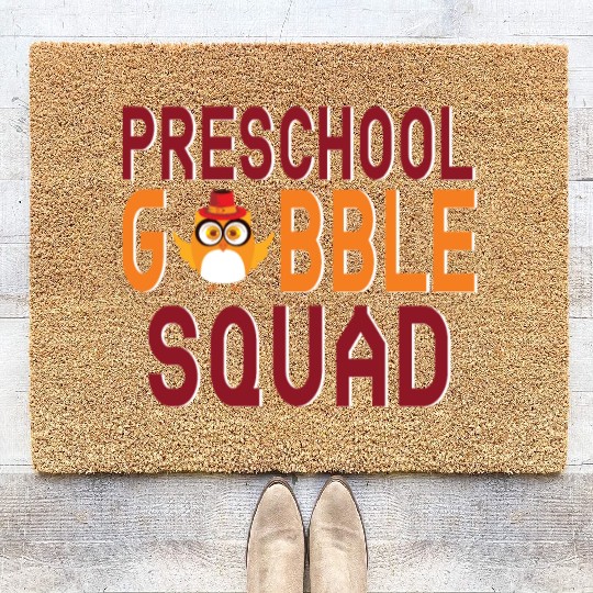 Preschool Gobble Squad. Coir Doormats