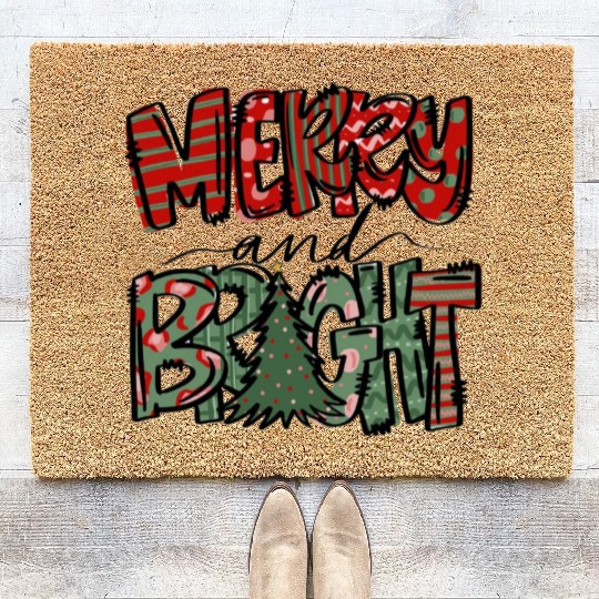 Merry and Bright Coir Doormats