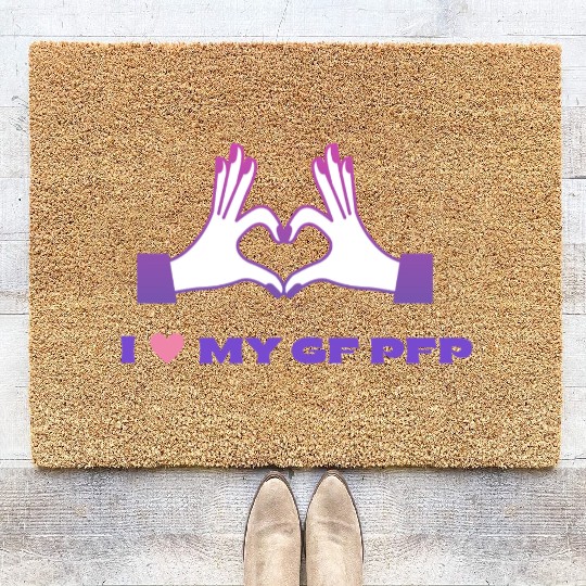I Love My GF pfp Coir Doormats