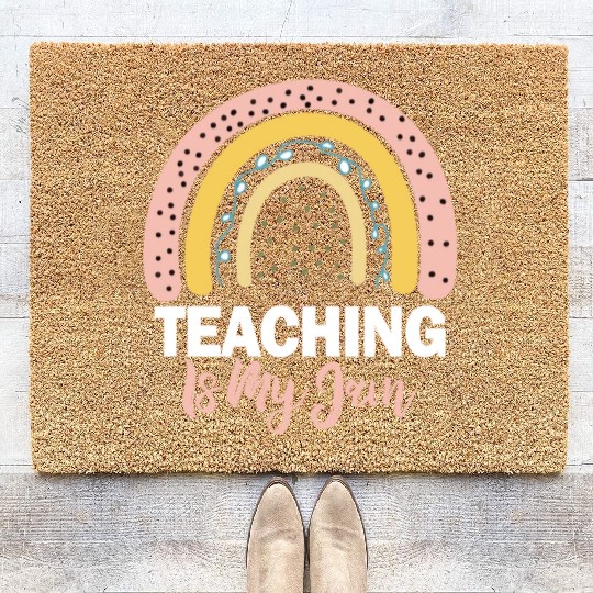 Teaching Is My Jam School Teacher Appreciation Coir Doormats