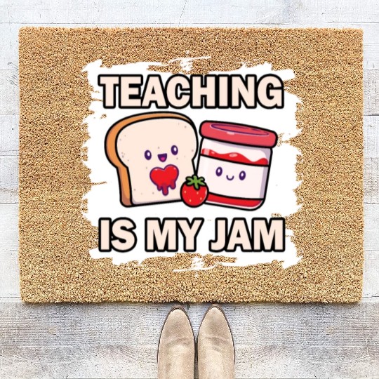 Teaching Is My Jam School Teacher Appreciation Coir Doormats