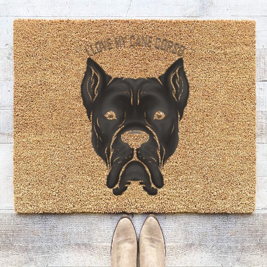 Dog Lover - I Love My Cane Corso Coir Doormats