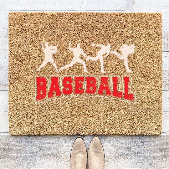 Baseball Pitcher Baseball Pitching Closer Relief B Coir Doormats