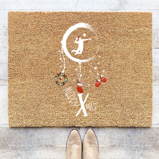 Winter dreamcatcher Christmas Volleyball Coir Doormats