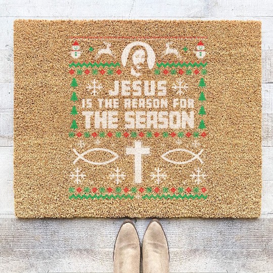 Jesus Is The Reason For The Season Coir Doormats