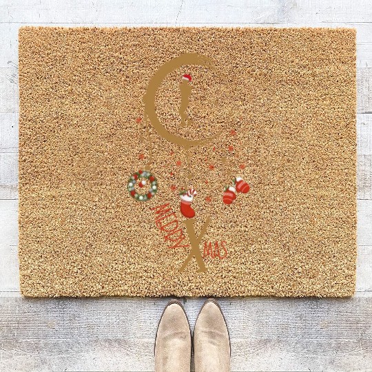 Winter dreamcatcher Christmas Hammer throwing Coir Doormats