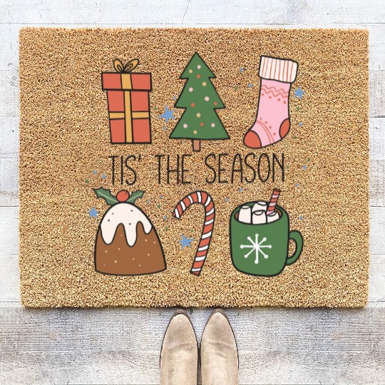 Tis the Season Christmas Coir Doormats
