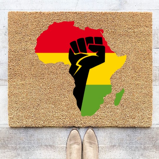 African Black Power Coir Doormats