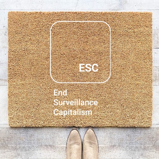ESC - End Surveillance Capitalism Coir Doormats