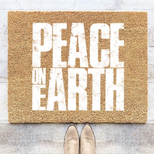 Peace on Earth - peace Coir Doormats