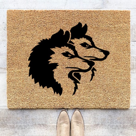 Alpha Wolf Pack Logo Coir Doormats