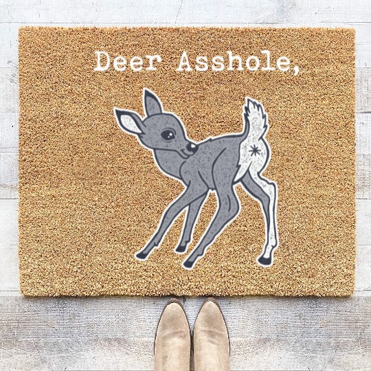 DEER ASSHOLE Coir Doormats