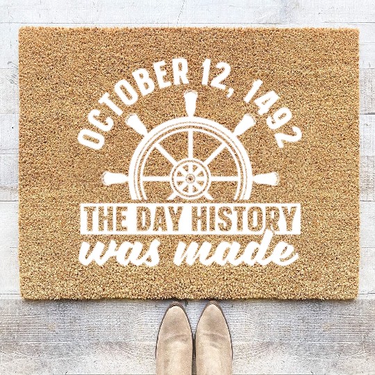 Columbus Day 1492 Sailing Coir Doormats